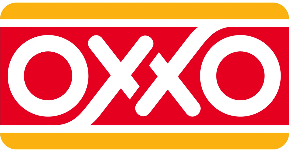 Logotipo de OXXO en rojo, blanco y amarillo